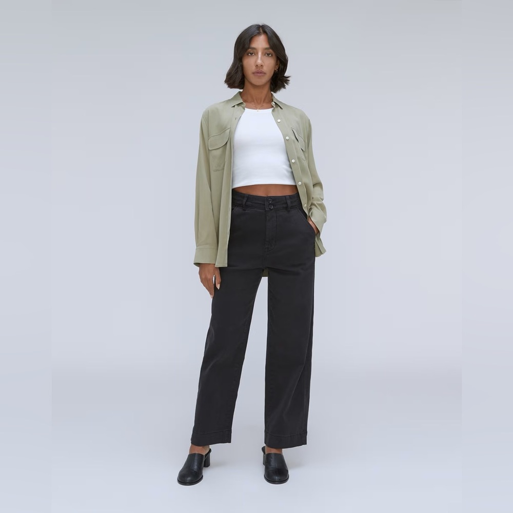 Everlane The Organic Wide-Leg Pant - Picture 2 of 14